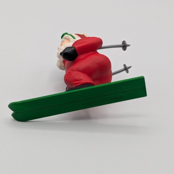 Hallmark Keepsake Hot Dogger 1987, Santa Skiing Vintage Christmas Ornament - Picture 7 of 11